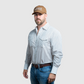 Men's Western Stripe Shirt (White) - I30D01-02
