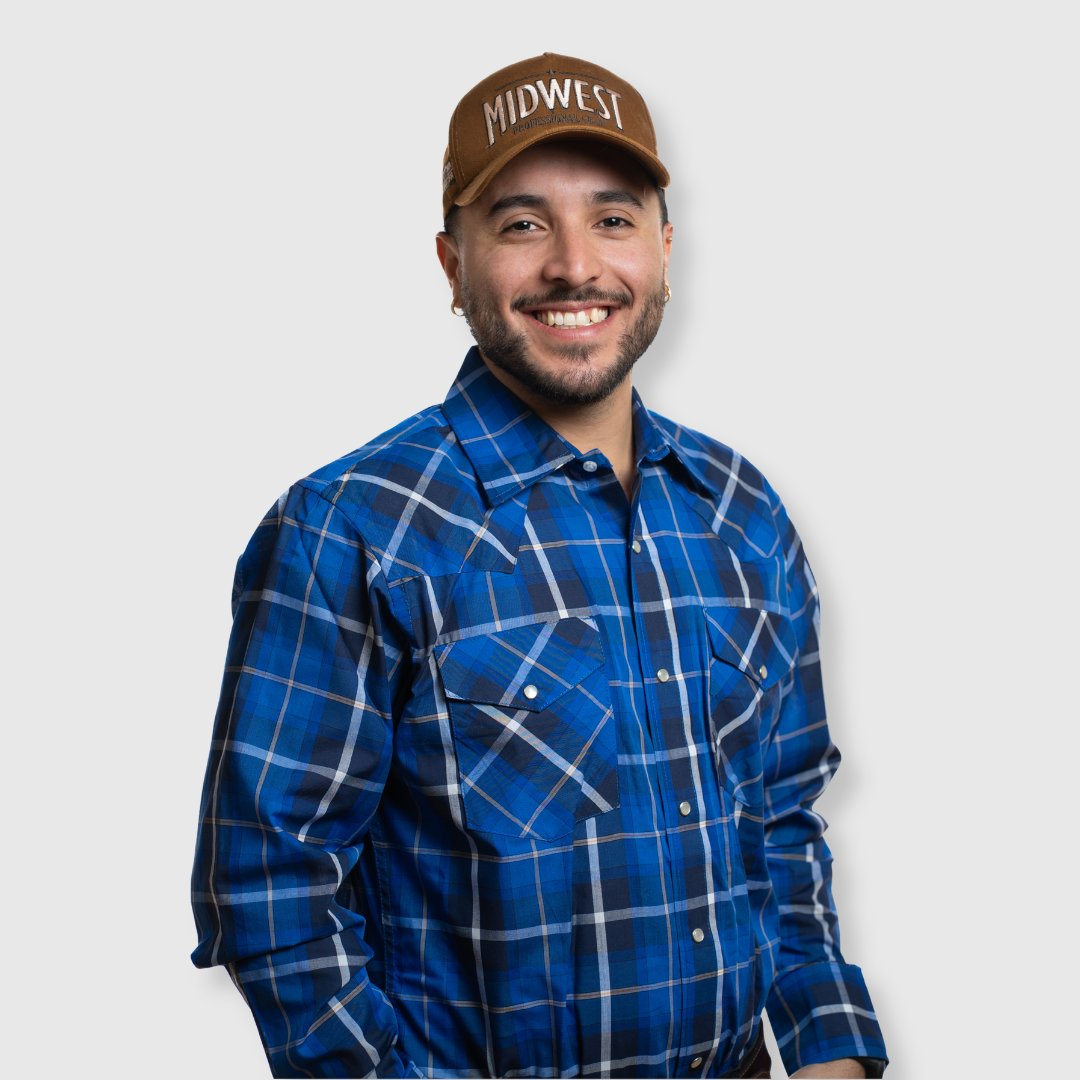 Men's Snap Plaid Shirt (Royal Blue) - I30D02-42