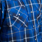Men's Snap Plaid Shirt (Royal Blue) - I30D02-42