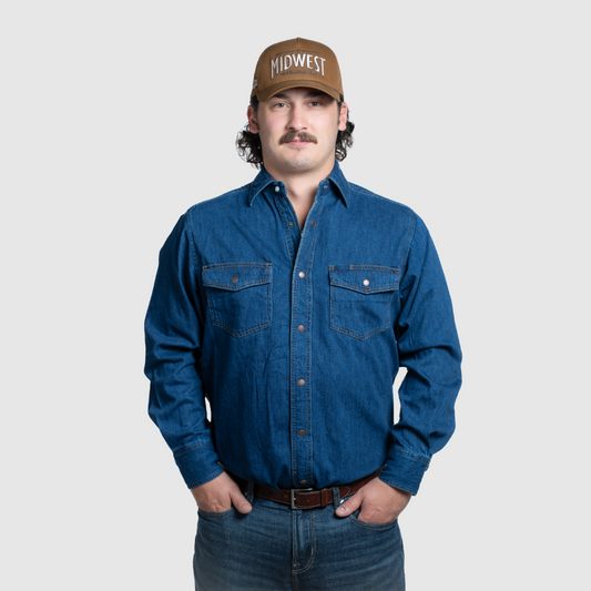 Men's Classic Western Denim Shirt - 50U15