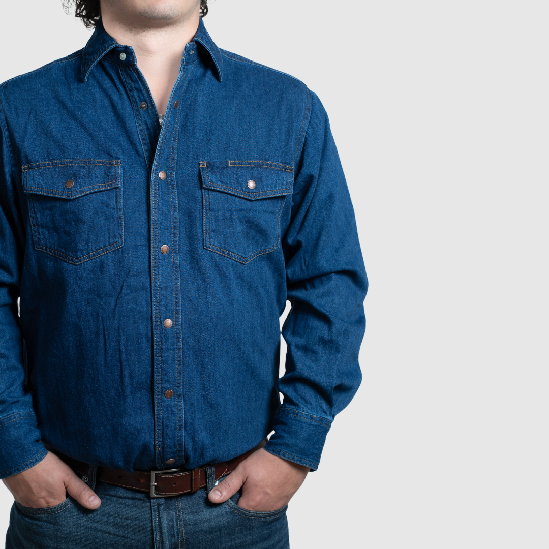 Men's Classic Western Denim Shirt - 50U15