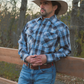 Men's Snap Plaid Shirt (Oxford) - I30D02-35