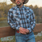 Men's Snap Plaid Shirt (Oxford) - I30D02-35