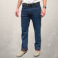 MWG Premium Flannel Lined Stretch Jean. Flannel Lined Jeans are navy with a buffalo plaid flannel lining. 