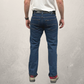 MWG Premium Flannel Lined Stretch Jean. Flannel Lined Jeans are navy with a buffalo plaid flannel lining. 
